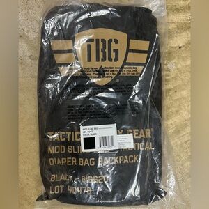 TBG Mod Swing Tactical Backpack Diaper Bag Black New Dad Masculine